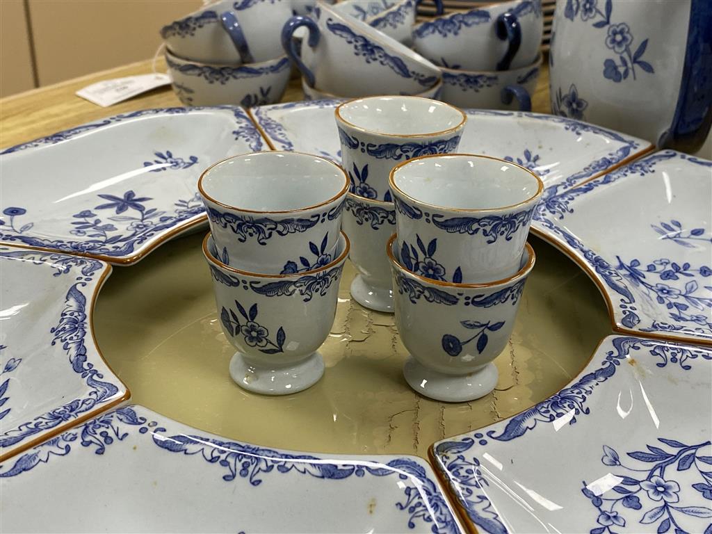 A Rorstrand East Indies tea service with revolving stand